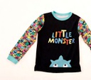 PIJAMA COMBINADO DE DOS PIEZAS CON PUÑO Y ESTAMPADO &quot;MONSTER&quot;