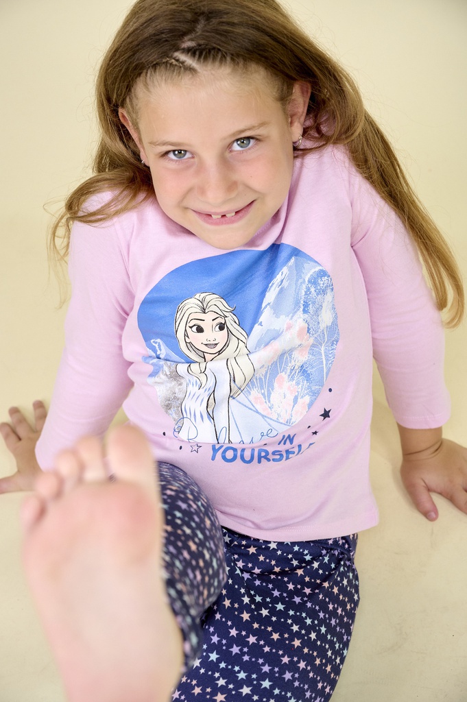 INV. PIJAMA COMBINADO ML ESTAMPADO &quot;FROZEN&quot; DE JERSEY MODAL