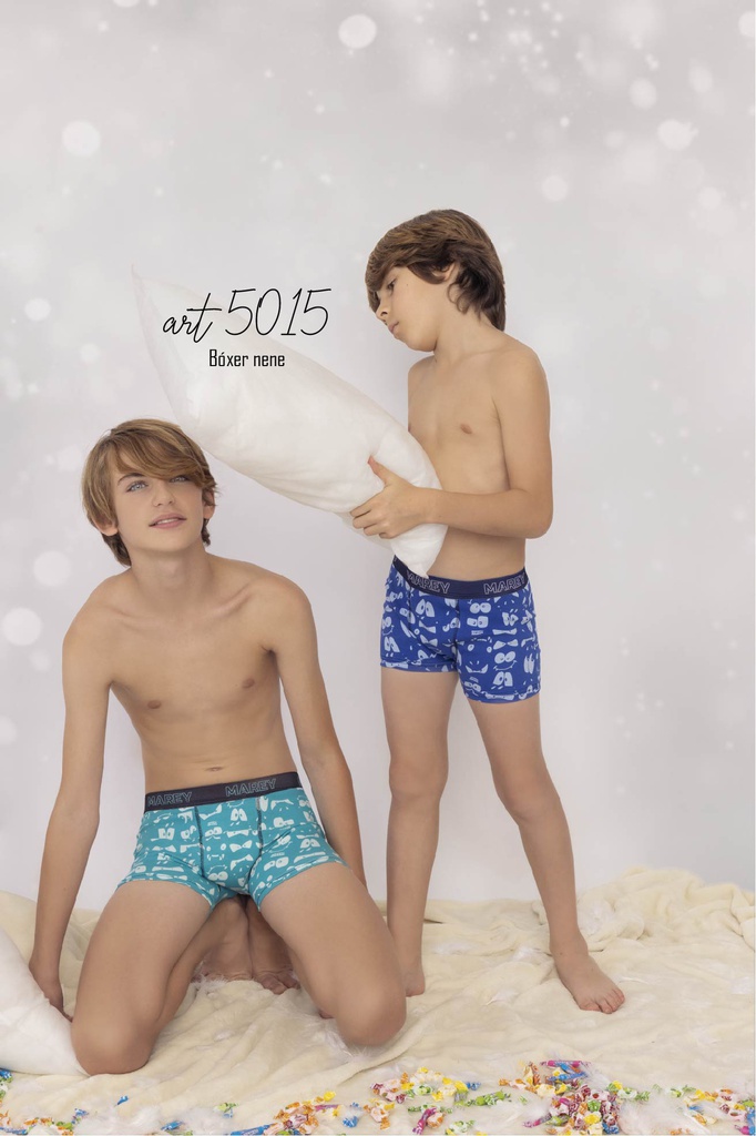 BOXER NIÑO ALG Y LYCRA "OJITOS"