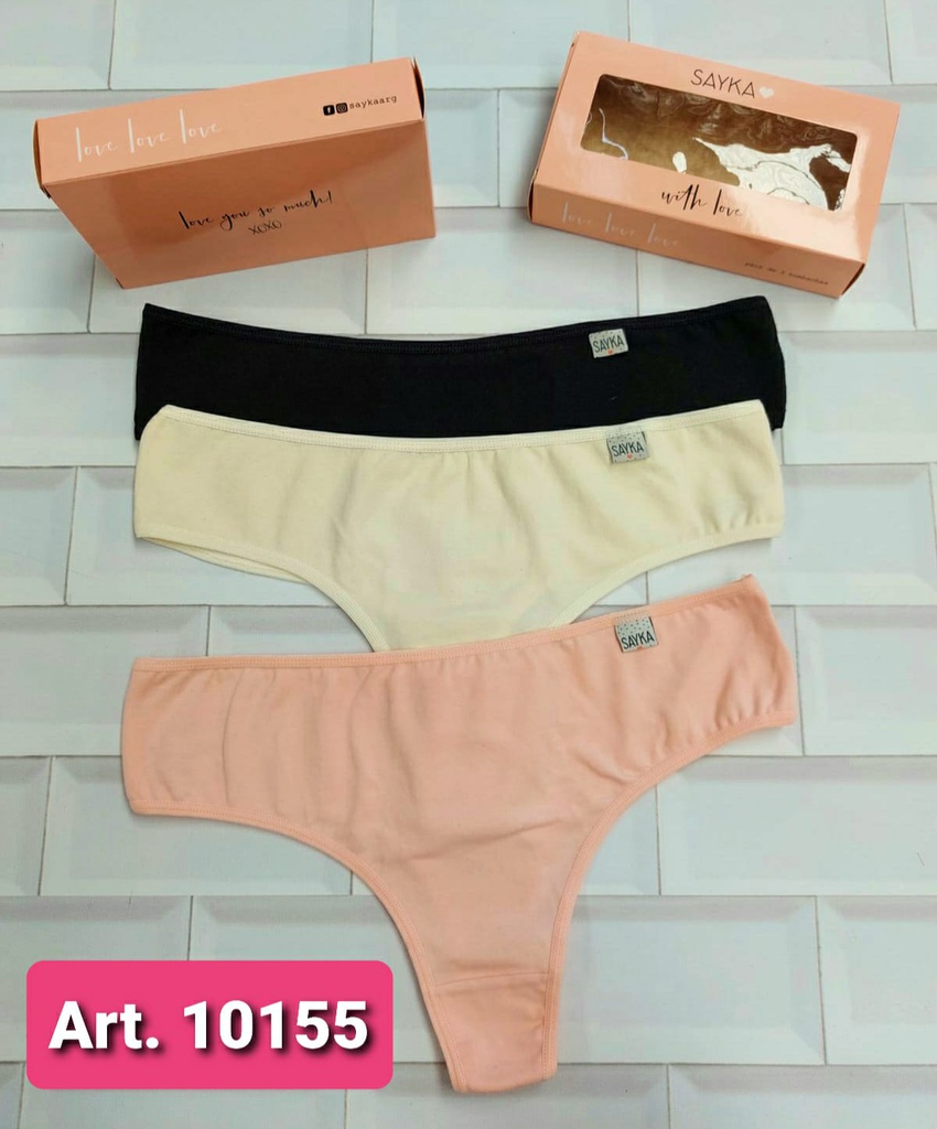 Pack x 3 Culotte less alg/lycra basico