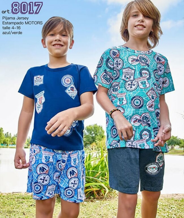 VER. PIJAMA JERSEY ESTAMPADO "MOTORS"  VERANO NENE