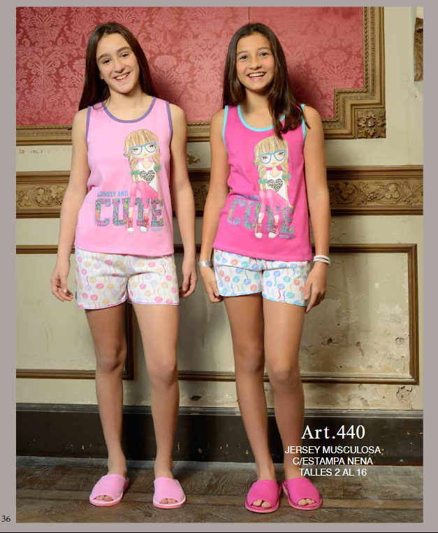 VER. DAMA PIJAMA JERSEY MUSCULOSA ESTAMPADO