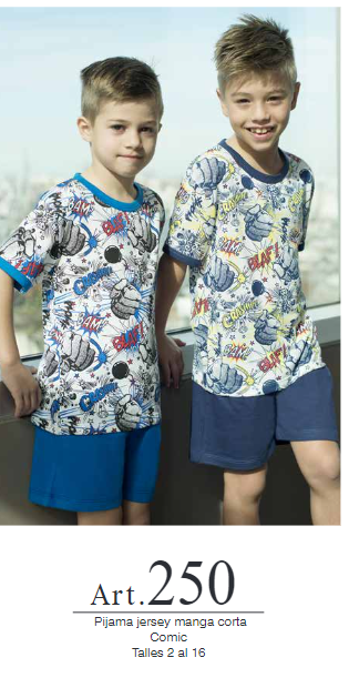 VER. NENE PIJAMA JERSEY MANGA CORTA COMIC