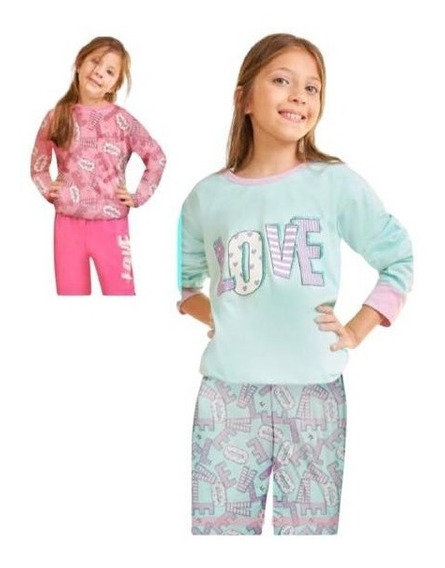 LIQUIDACION ! - INV. PIJAMA JERSEY ESTAMPADO &quot;LOVE&quot;