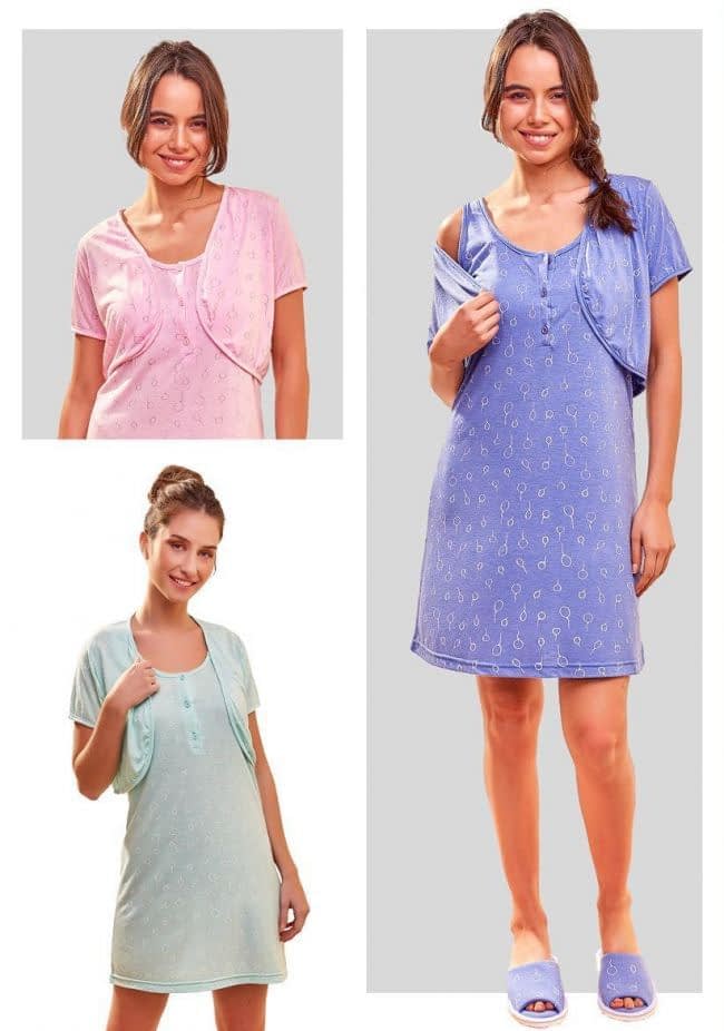 DESCUENTO 15% LIQUIDACION DE TEMPORADA! I INV. CAMISON MATERNAL CON MAÑANITA