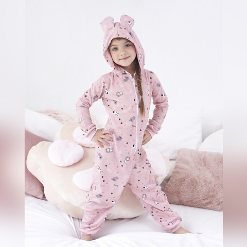 DESCUENTO 10% LIQUIDACION DE TEMPORADA!  INV. PIJAMA ENTERITO DE INVIERNO ESTAMPADO CON CIERRE Y PUÑOS DE NENA