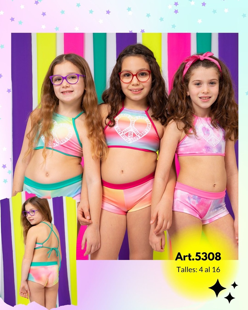 MALLA BIKINI NENA ESTAMPADO CORAZÓN BATIK