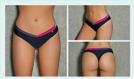 MALLA COLA LESS DE TRICOT LISO CON CINTURA CRUZADA 