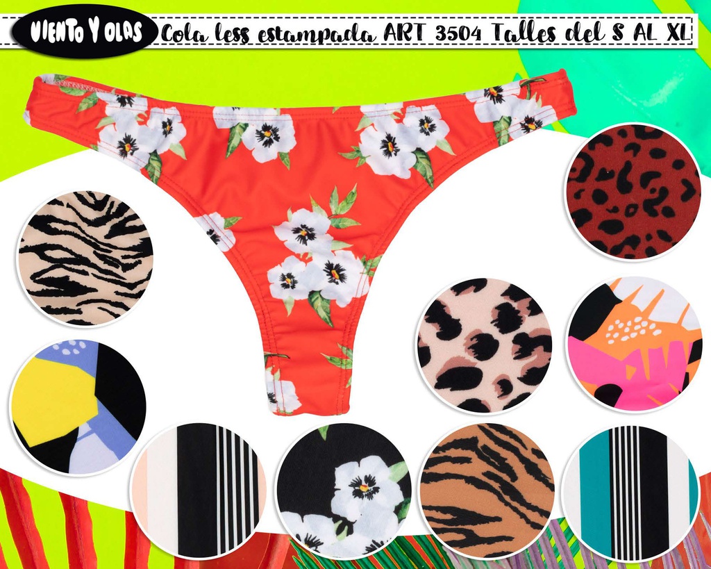 PROMO x 6 BOMBIS SURTIDAS $15000 ! MALLA COLALES ESTAMPADA