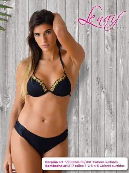 BLACK! -15% OFF !! - MALLA VEDETINA CON FRUNCE LISA