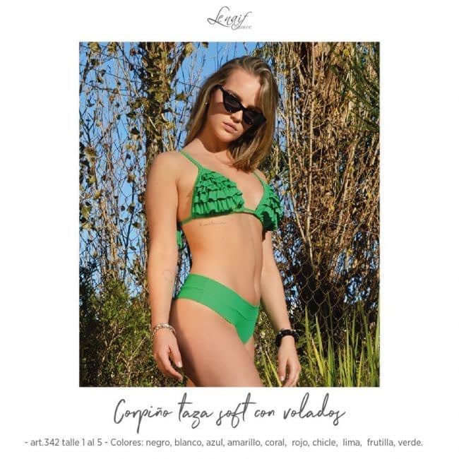 LIQUIDACION -15% DESCUENTO ! MALLA TRIANGULITO SOFT VOLADOS LISA