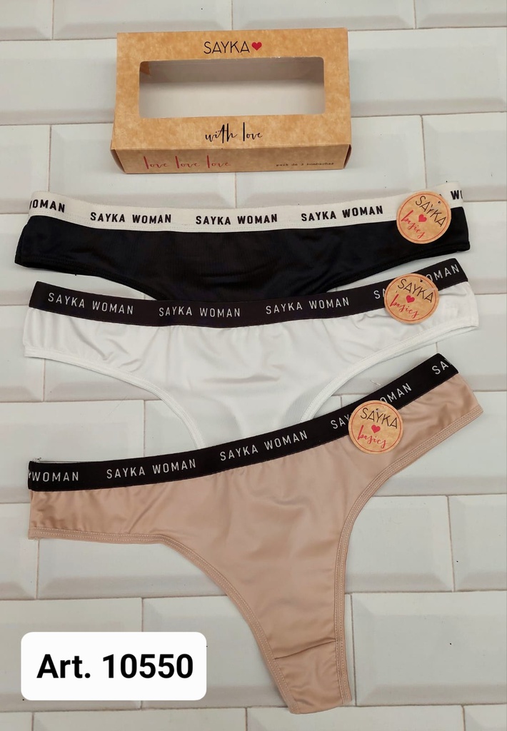 PACK X 3 COLALES LISA CON CINTURA ELASTICA MICRO