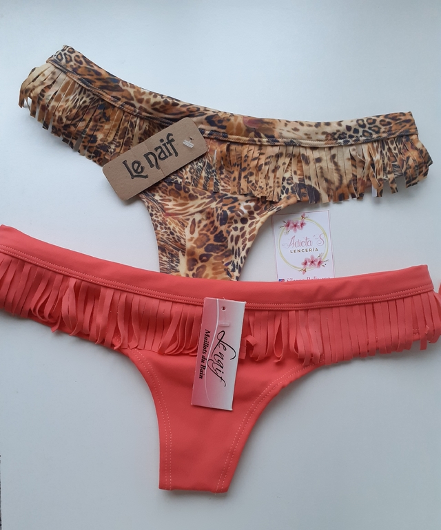 BLACK! -15% OFF !! - MALLA COLALES CON FLECOS EN CINTURA