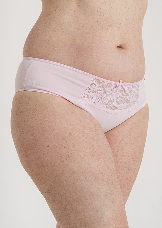 ROSA BOMBACHA UNIVERSAL ALGODON  Y LYCRA CON RECORTES DE PUNTILLA