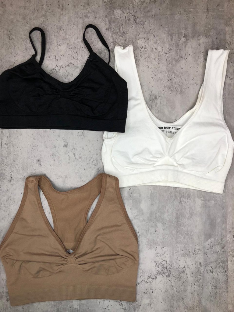 BLACK ! - TOP / CORPIÑO DEPORTIVO SIN COSTURA MICROFIBRA -  LLEVANDO MAS DE UNO -15%!!