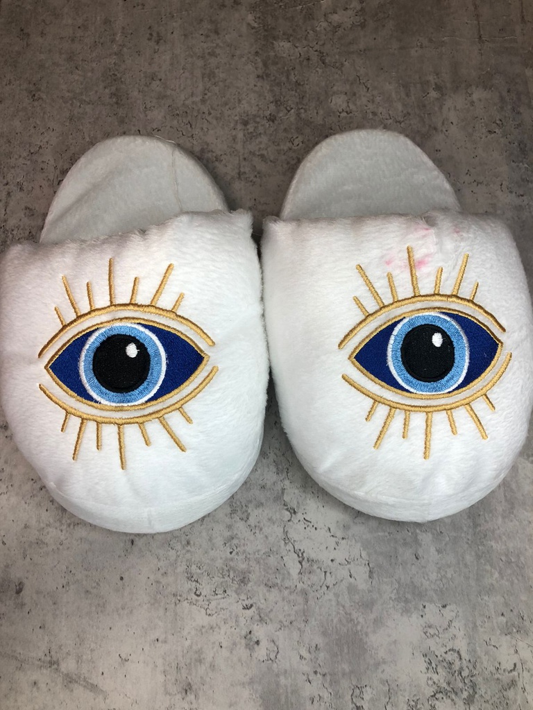 PANTUFLON DE PELUCHE SOFT BORDADO (TALLE UNICO ABARCA DEL 35 AL 40)