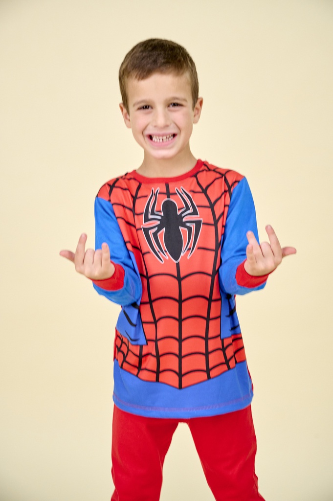 DESCUENTO 10% LIQUIDACION DE TEMPORADA!  INV. PIJAMA DISFRAZ DE JERSEY MODAL ML SUBLIMADO "SPIDERMAN" Y PANTALON LISO