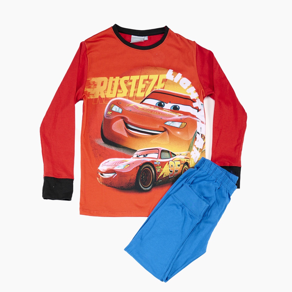  INV. PIJAMA DE JERSEY MODAL ML SUBLIEMADO "CARS" Y PANTALON LISO