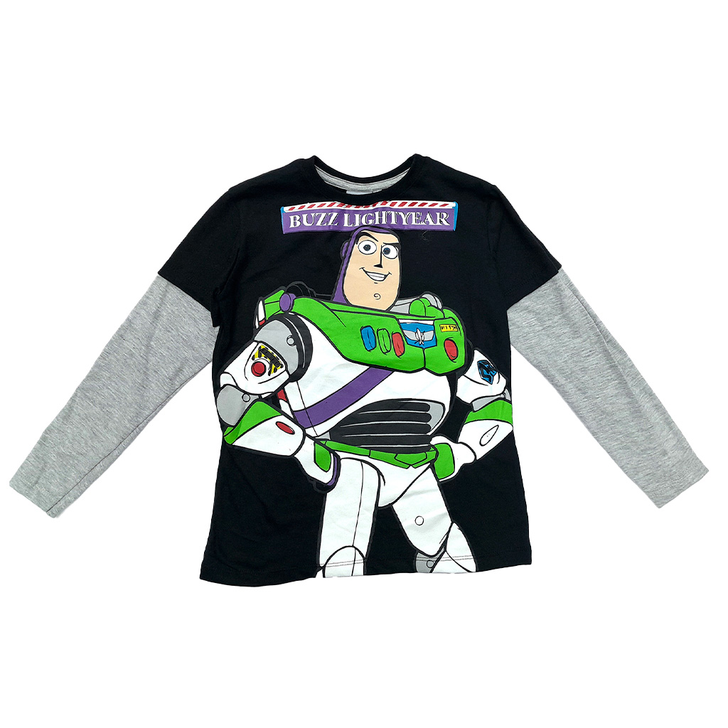 INV. REMERA DE JERSEY ML CON MANGA SUPERPUESTA "TOY STORY"