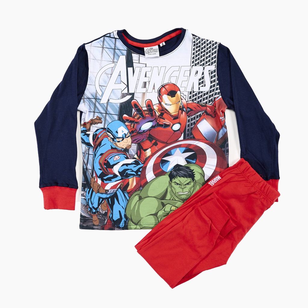 INV. PIJAMA DE JERSEY MODAL ML FRENTE SUBLIMADO &quot;AVENGERS&quot;