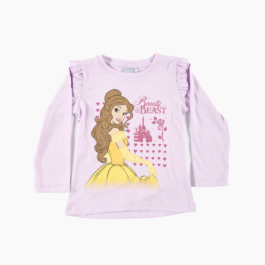 LIQUIDACION ! - INV. REMERA DE JERSEY ML ESTAMAPADA &quot;PRINCESAS&quot; CON VOLADOS