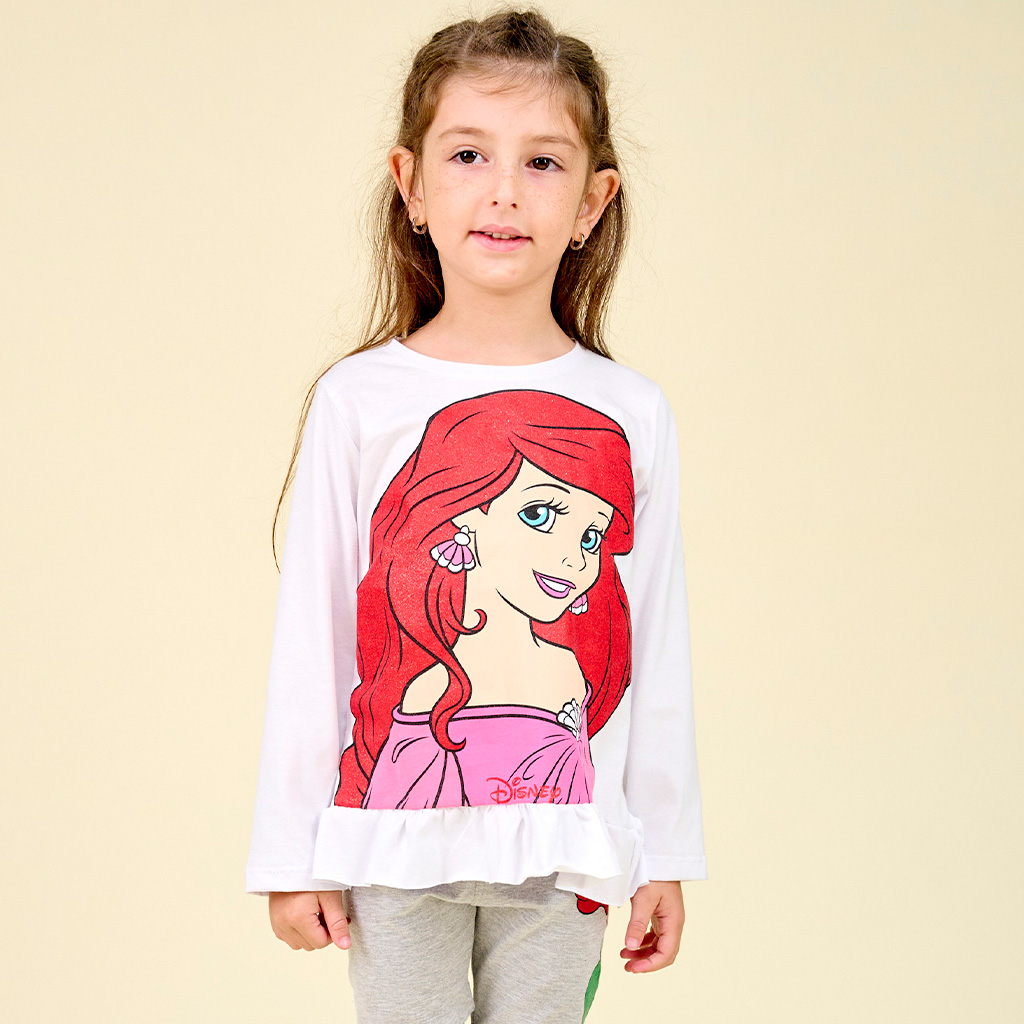 REMERA DE JERSEY ML ESTAMAPADA &quot;PRINCESAS&quot;
