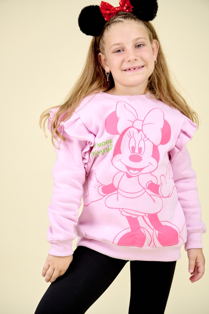 INV. BUZO DE FRISA CR ESTAMPADO "MINNIE" CON VOLADOS