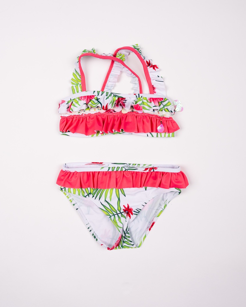 VER. MALLA BIKINI PREMIUM CON VOLADOS, MOSTACILLAS Y LENTEJUELAS &quot;JUNGLE&quot; - POSTO