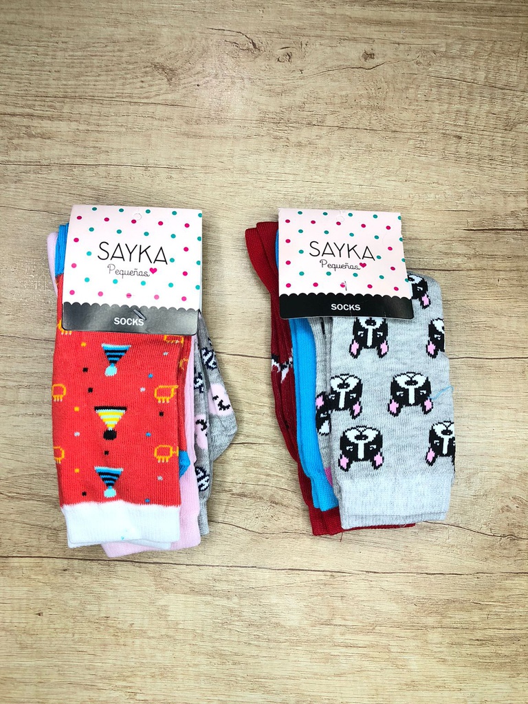 PACK X 3 MEDIAS 1/2 CAÑA NIÑOS