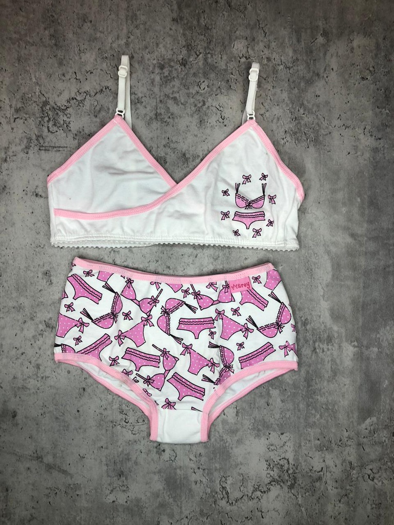CONJUNTO CRUZADO CON BROCHE ALG. ESTAMPADO
