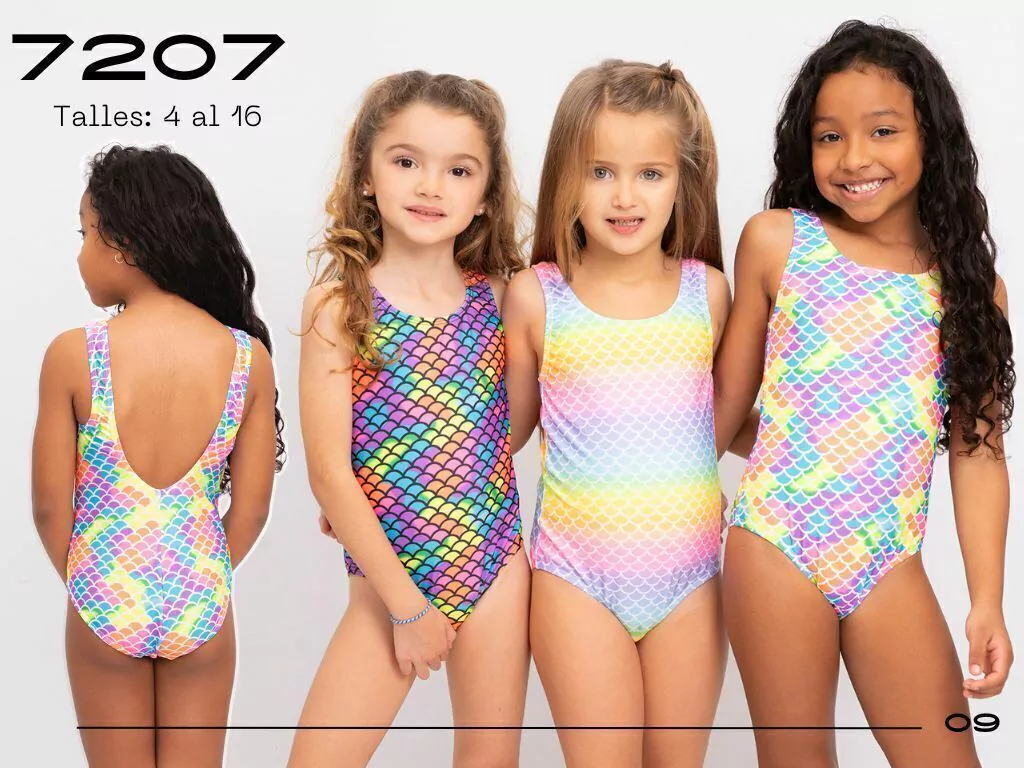 MALLA ENTERA NENA ESTAMPADO "ESCAMAS"