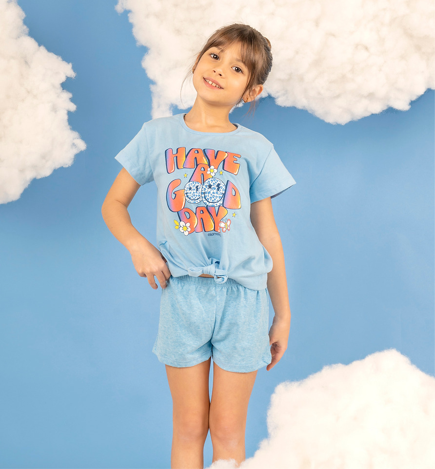 OFF - 15% !! VER. PIJAMA REMERA CON NUDO Y SHORT