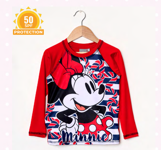 VER. REMERA CON PROTECCION UV "MINNIE"