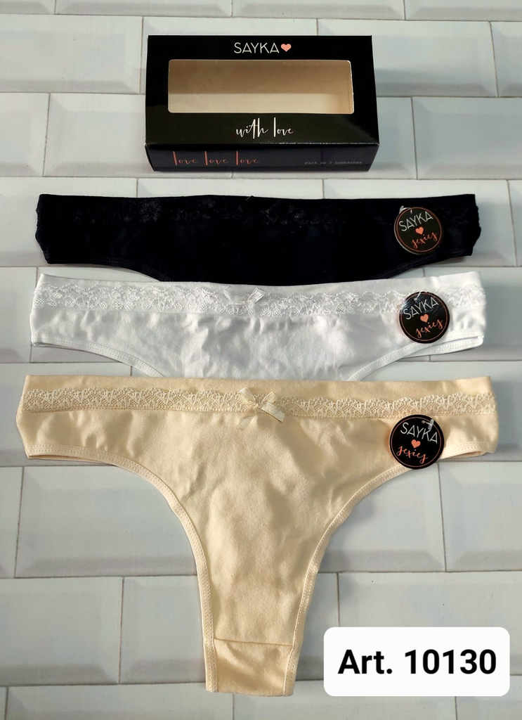 PACK X 3 COLALES ALG CON CINTURA Y PUNTILLA