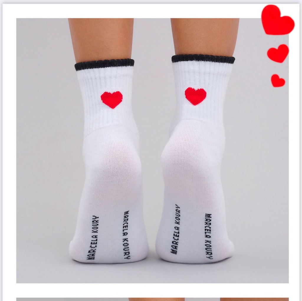 MEDIA 1/2 CAÑA CORTA DEPORTIVA DAMA &quot;SPORT&quot; CORAZON SAN VALENTIN