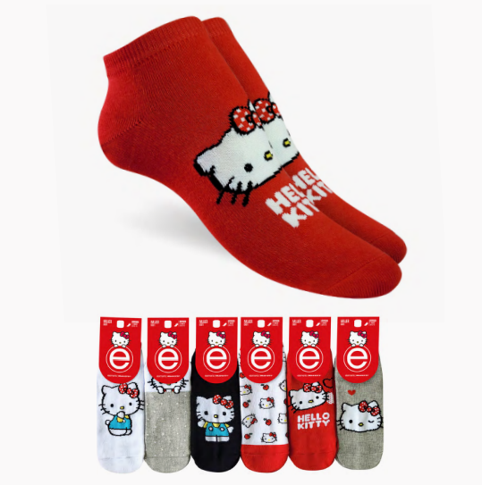 SOQUETE ESTAMPADO DAMA "HELLO KITTY"