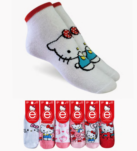 SOQUETE ESTAMPADO NIÑOS "HELLO KITTY"
