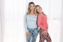 DESCUENTO 10% LIQUIDACION DE TEMPORADA!  INV. PIJAMA DAMA BABUCHA ESTAMPADA Y REMERA CON FRUNCE