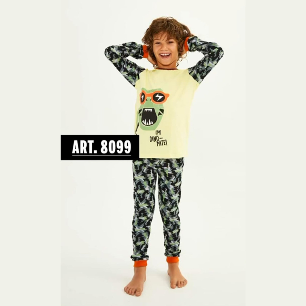  INV. PIJAMA NENE JURASSIC MANGA LARGA CAMUFLADO