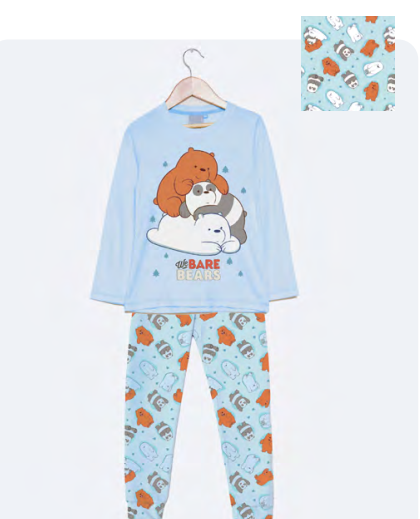 LIQUIDACION ! - INV. PIJAMA DE ALGODÓN Y MODAL SUBLIMADO &quot;WBB&quot;