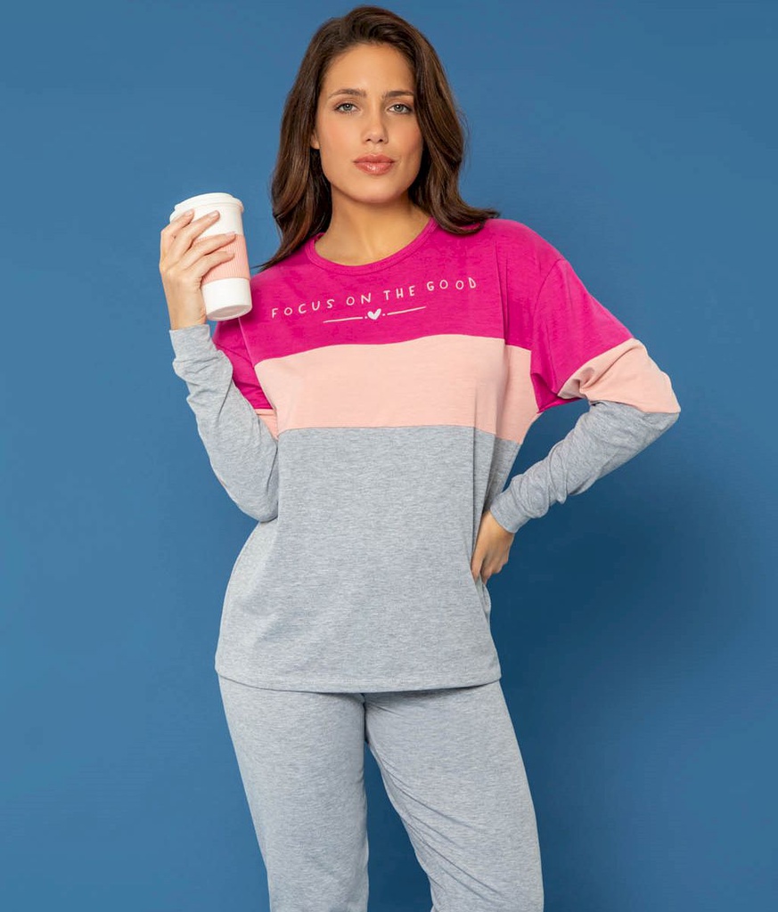 DESCUENTO 10% LIQUIDACION DE TEMPORADA!  INV. PIJAMA MUJER LISO TRICOLOR