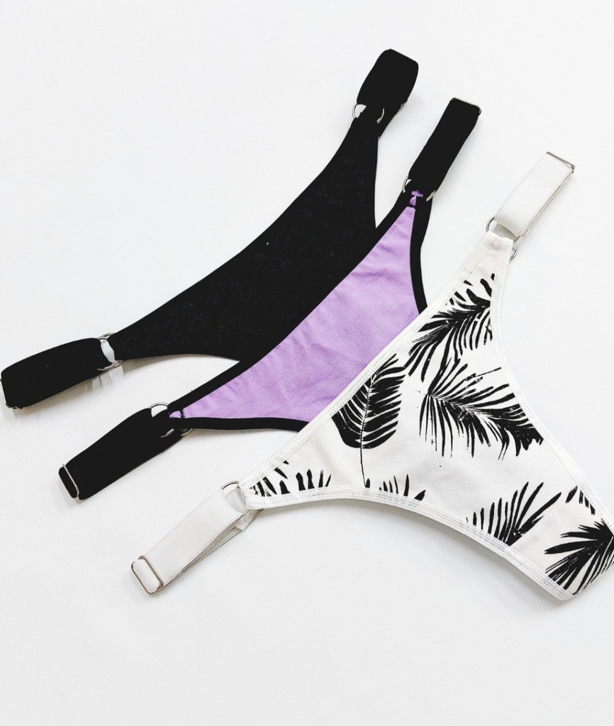 PACK X3 COLALES REGULABLE DE ALGODON Y LYCRA CON ELASTICO ANCHO