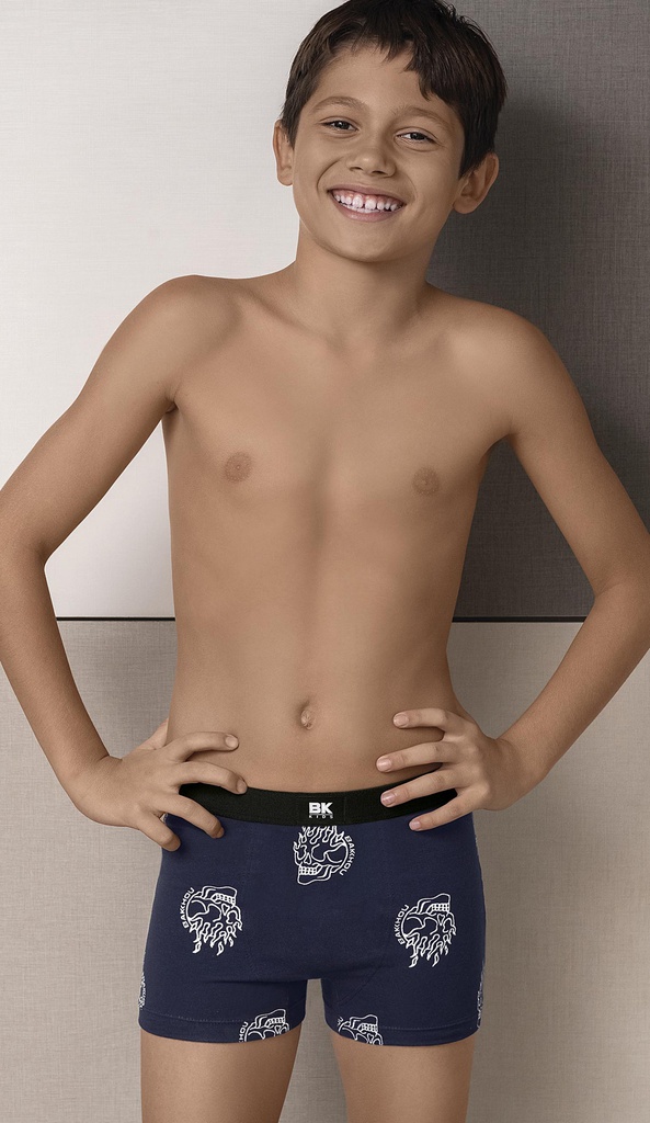 BOXER NENE ALGODÓN Y LYCRA ESTAMPADO &quot;CALAVERA&quot;