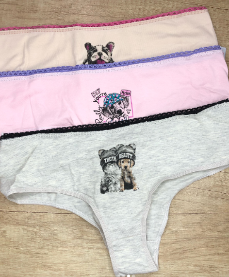PACK X3 CULOTTE CLASICO ALGODON Y LYCRA ESTAMPADO