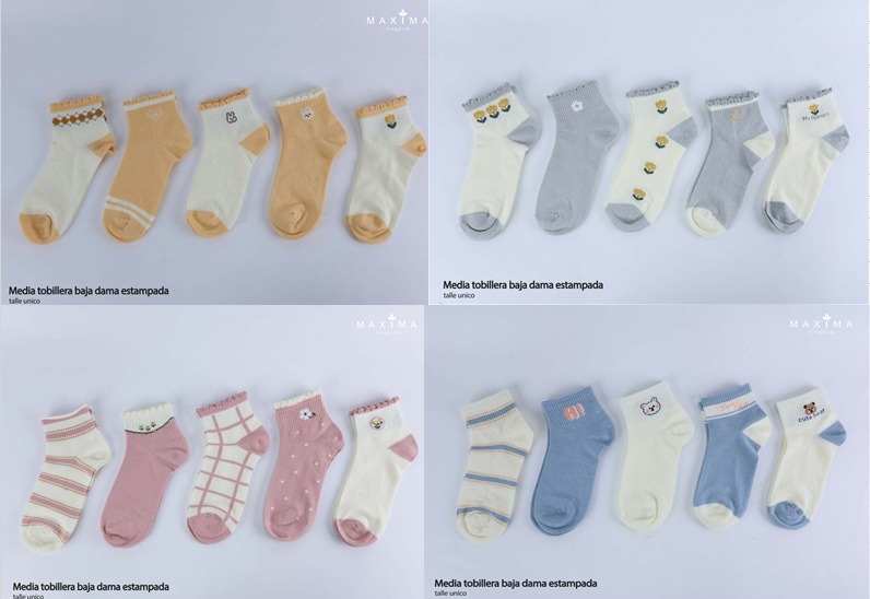 MEDIA SOQUETE- INVISIBLE DAMA ESTAMPADO &quot;AMANECER-MAXIMA&quot;