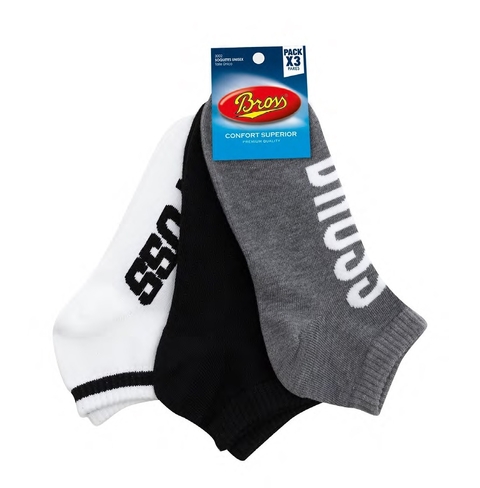 PACK X3 SOQUETE HOMBRES SURTIDO BROSS