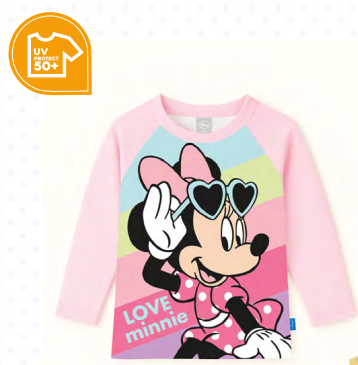 VER. REMERA CON PROTECCION UV SUBLIMADA &quot;MINNIE&quot;