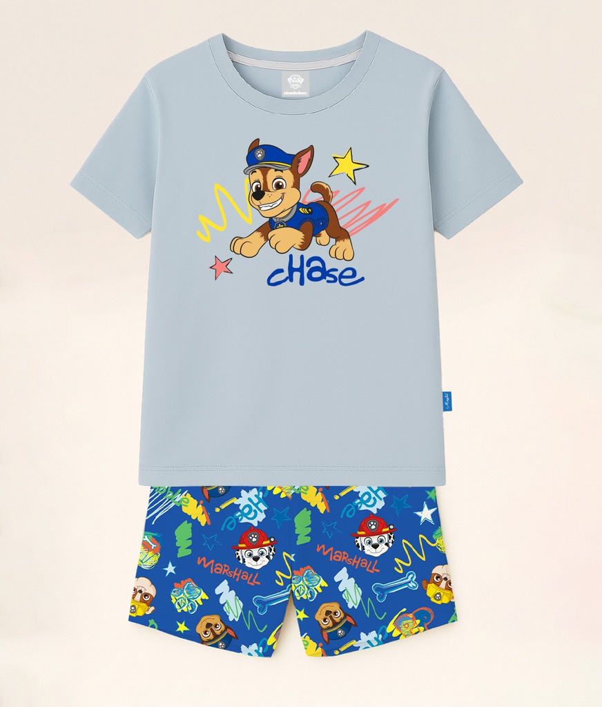 VER. PIJAMA REMERA DE ALGODÓN Y SHORT SUBLIMADO &quot;PAW PATROL&quot;