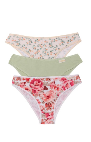 PACK X3 VEDETINA DE ALGODÓN Y LYCRA ESTAMPADA &quot;VINTAGE&quot;