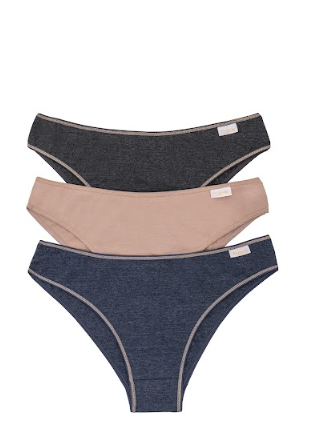 PACK X3 VEDETINA DE ALGODÓN Y LYCRA &quot;DENIM&quot;